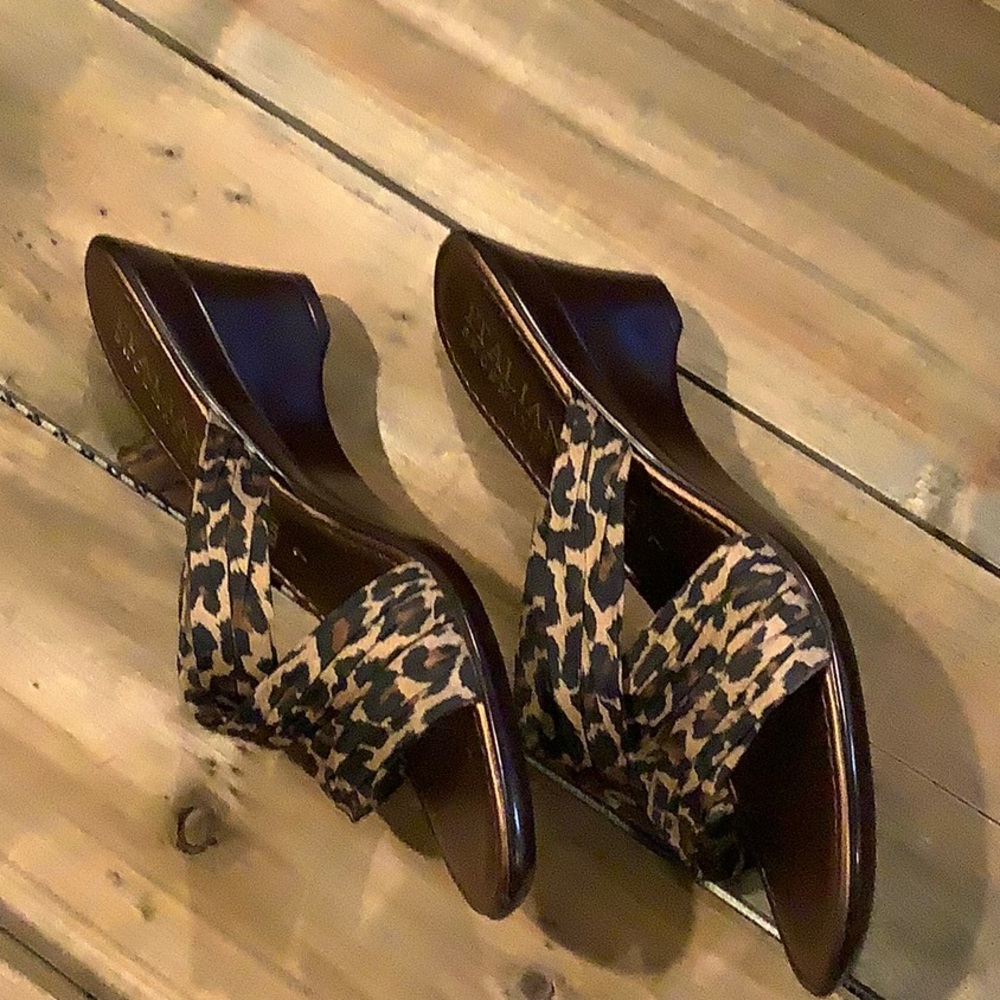 Italian Shoemakers Leopard Print Strappy Sandals - Brown & Black - Picture 3 of 8